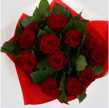 1 Dozen Red Roses - 12 Stem Bouquet